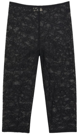 Lace capri leggings - pull&bear