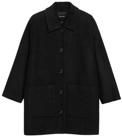 Wool blend coat - Black - Monki WW