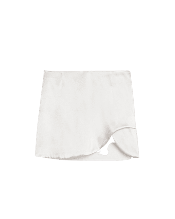 Cream satin mini skirt | River Island