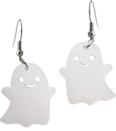 Amazon.com: Happy Ghost Halloween Statement Dangle Earrings with Stainless Steel Hooks, Smiling Kawaii Cute Pastel Goth Ghosts Jewelry : Handmade Products