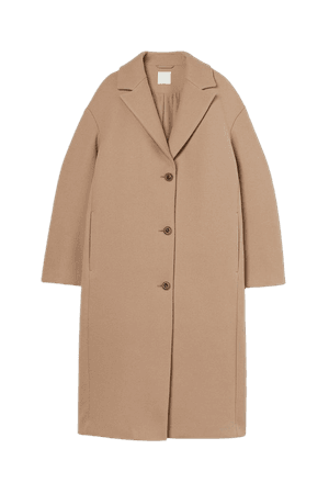 Straight-cut Coat - Beige - Ladies | H&M US