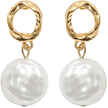 Gold Mini Pearl Earrings