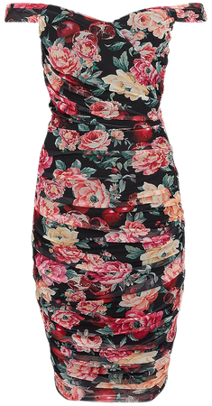 Conscious Edit Body Contour Floral Mesh Sweetheart Neck Mini Dress | Express