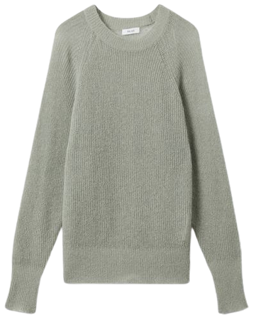 Reiss Mae Oversized Crew Neck Jumper with Mohair | REISS USA