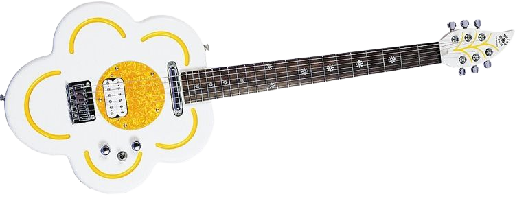 yellow daisy rock flower guitar