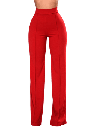 red dress pants