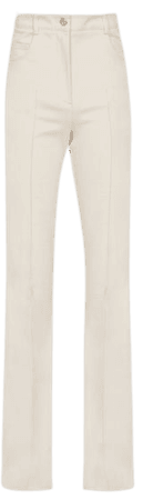 Florence Cream High Rise Flared Trousers – REISS