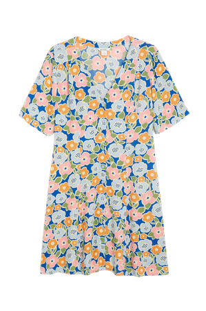 Retro skater dress - Graphic floral print - Mini dresses - Monki WW