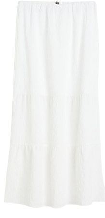 H&M+ Crêpe skirt - White - Ladies | H&M US