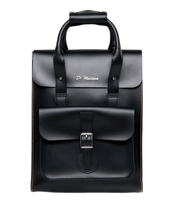 Dr Martens Black Leather Backpack