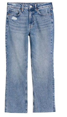 Flared High Crop Jeans - Denim blue - Ladies | H&M US