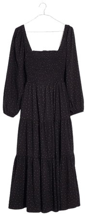 Lucie Tiered Midi Dress in Dot