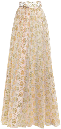 Gold Goldie metallic lace maxi skirt | Sale up to 70% off | THE OUTNET | EMILIA WICKSTEAD | THE OUTNET
