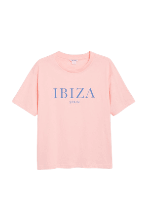 IBIZA SPAIN pink cotton tee - Pink IBIZA SPAIN - Monki WW