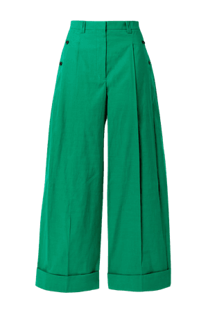 Green Cotton-blend wide-leg pants | 3.1 PHILLIP LIM | NET-A-PORTER