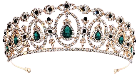 Amazon.com : Green Tiara Silver Tiara Crystal Rhinestone Crown Headband Wedding Tiara for Bride Pageant Princess (Gold-emerald) : Beauty