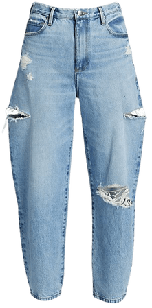Frame Ultra High-Rise Barrel Leg Jeans | SaksFifthAvenue