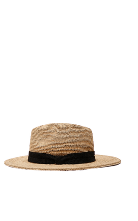 Woven hat with wide brim and matching band. | ZARA United States
