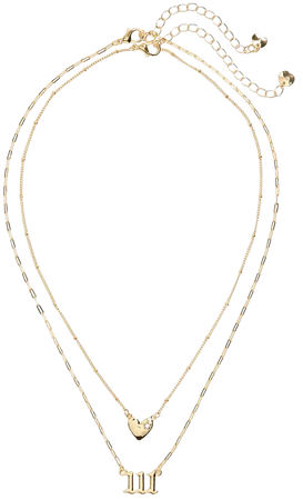 BP. Angel Number & Heart Pendant Set of 2 Necklaces | Nordstrom