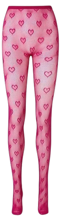 hot pink heart tights stockings harajuku