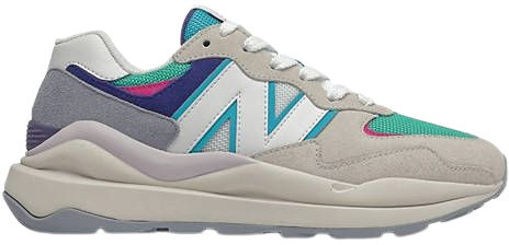 New Balance 57/40 suede sneakers in green and pink multi | ASOS
