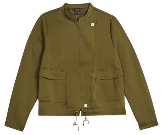 Satin utility jacket - Olive | Jackets & Coats | Ted Baker