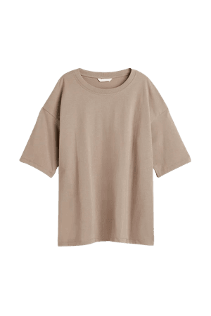 Oversized T-shirt - Taupe - Ladies | H&M US
