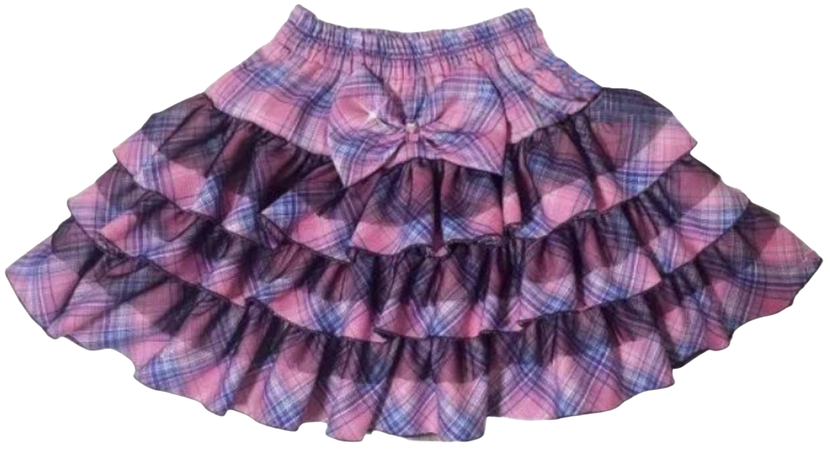 Cherry Cake Pastel Goth Pink Layered Plaid Pleated Mini Skirt | PastelGoth | $53.99
