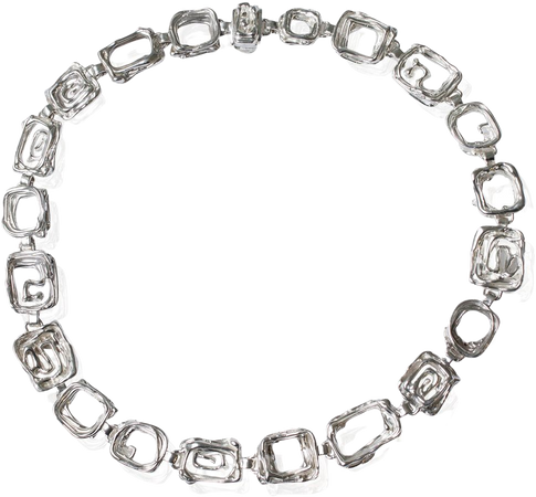The Labrynth Platinum-Plated 925 Silver Necklace By Vasiliki | Moda Operandi