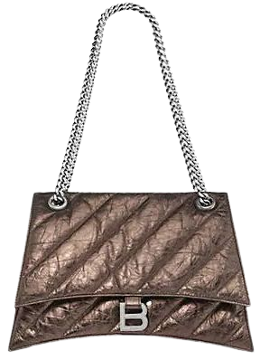 Shop Balenciaga Crush Small Chain Shoulder Bag Metallized | Saks Fifth Avenue