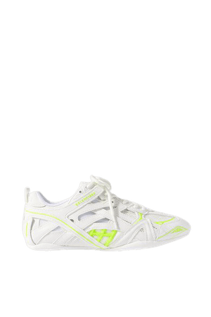 Drive Logo-print Leather, Rubber, Mesh And Suede Sneakers - White
