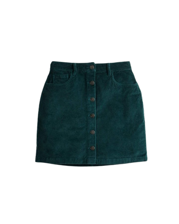 Dark Green Girls Ultra High-Rise Corduroy Mini Skirt | Girls New Arrivals | HollisterCo.com
