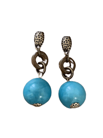 Turquoise Bombona Seed Earrings Turquoise Dangle Earrings | Etsy