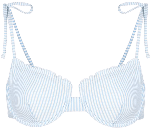 Louisa micro stripe bikini top