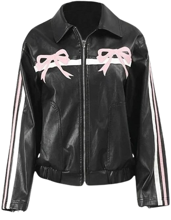 Y2K Bow Motorcycle Jacket | BOOGZEL CLOTHING – Boogzel Clothing