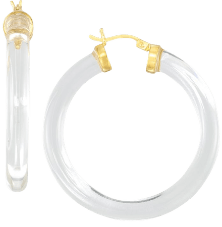 Simone I. Smith Lucite Hoop Earrings in 18k Gold over Sterling Silver & Reviews - Earrings - Jewelry & Watches - Macy's