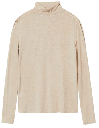 Turtleneck long-sleeved t-shirt - Women | Mango USA