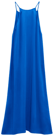 FLOWY MIDI DRESS - Blue | ZARA United States