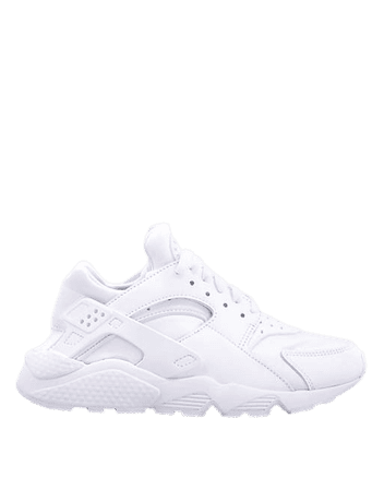 Nike Air Huarache sneakers in triple white | ASOS