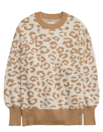 Aerie Leopard Buttercream Sweater
