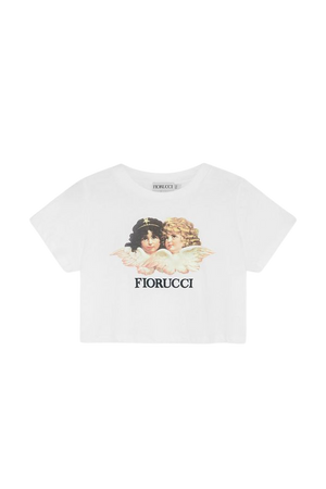 Angels Crop T-Shirt White Fiorucci