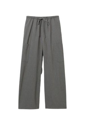 Adisa Suiting Cargo Trousers - Dark Grey - Weekday WW
