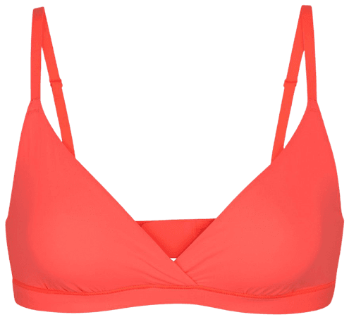 FITS EVERYBODY CROSSOVER BRALETTE SKIMS neon coral