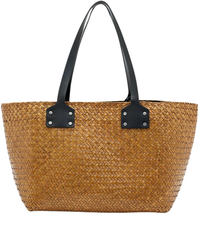 Mosley Straw Tote Bag ALMOND BEIGE | ALLSAINTS US
