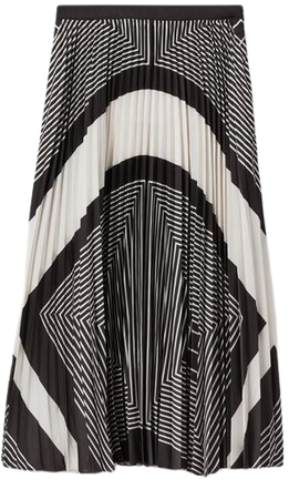 Reiss Gabi Printed Pleated Midi Skirt | REISS USA