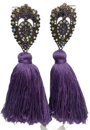 muted purple earrings