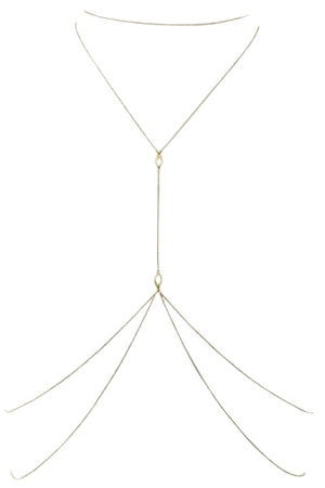 Marquise Double Bodychain- Gold | Luv Aj