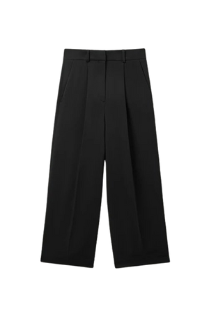 HIGH-WAISTED WIDE-LEG TROUSERS - black - Trousers - COS GR