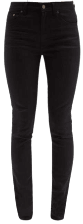 Mid Rise Skinny Jeans - Womens - Black