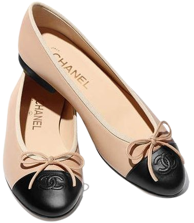 Spring-Summer 2017 - lambskin- beige & black Chanel ballerinas | Chanel shoes, Ballerina shoes, Latest shoes